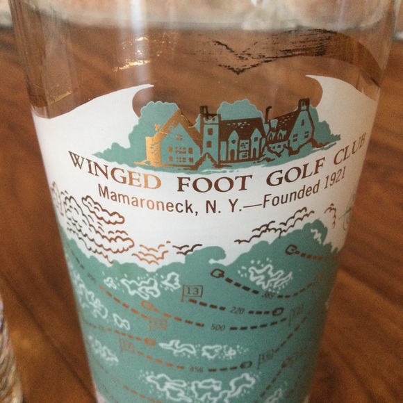 2 Vintage Golf Course Cocktail Glasses Vintage PGA memorabilia Cera Sports - Picture 2 of 6